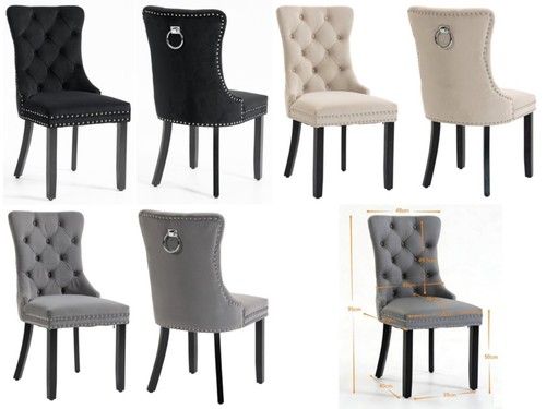 Velvet dining chairs - 2,