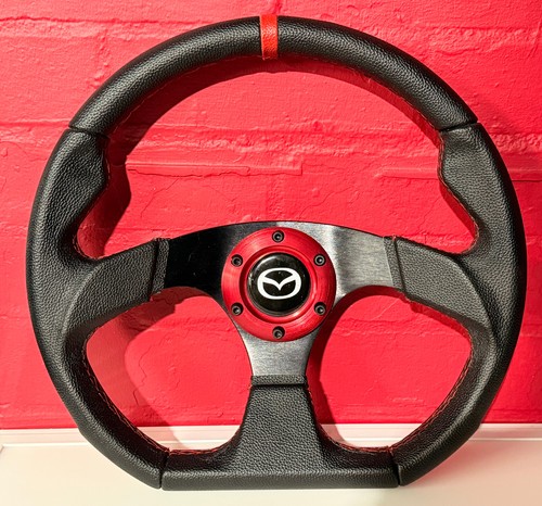 Black 350mm steering wheel for