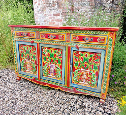 Hand painted indian cupboard - hand,