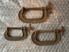3 Vtg Record G Clamps Made In