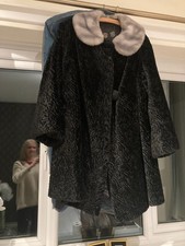 vintage Astrakhan fur coat