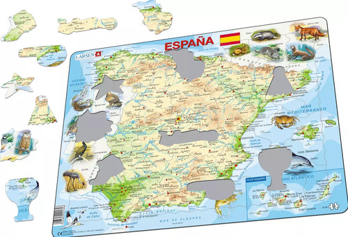 Map spain espana with - map, spain/