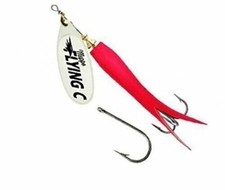 Mepps Flying C In-Line Spinner 4 3/4" 7/8 Oz Red Dot/Silver FC78TP RD-S