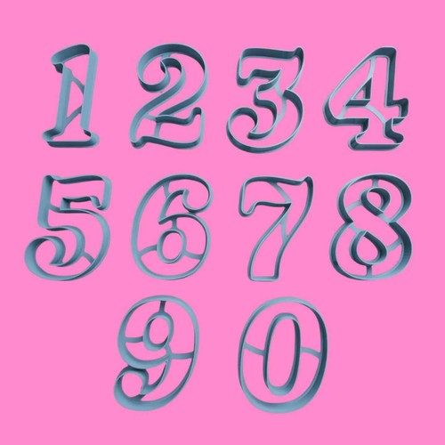 Number cookie cutters - 0–9,