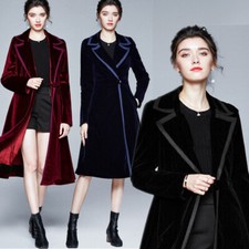 Women's Velvet Lapel Parka