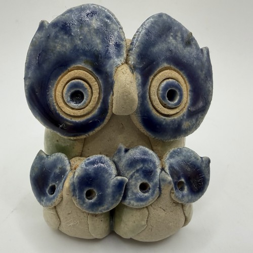 Stoneware owl figure - figure, owls