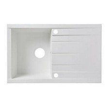 Cooke & Lewis Ising White Resin 1 Bowl Sink & drainer