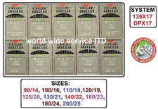 ORGAN DPX17 135X17 SIZE90/14 TO 200/25 W/FOOT INDUSTRIAL SEWING MACHINE NEEDLES
