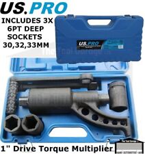 US PRO Tools HGV Truck Torque Multiplier 1" Drive Wheel Nut Wrench +Sockets 6911