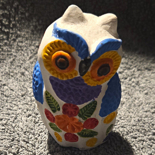Ceramic pottery owl figurine - ceramic/pottery,