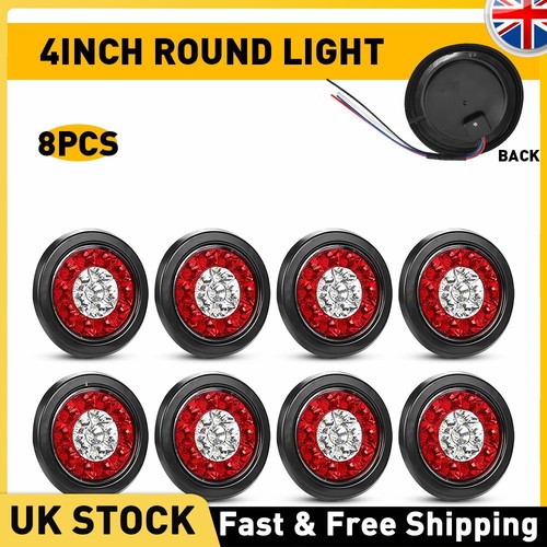 8pcs 12v 24v round - , brake
