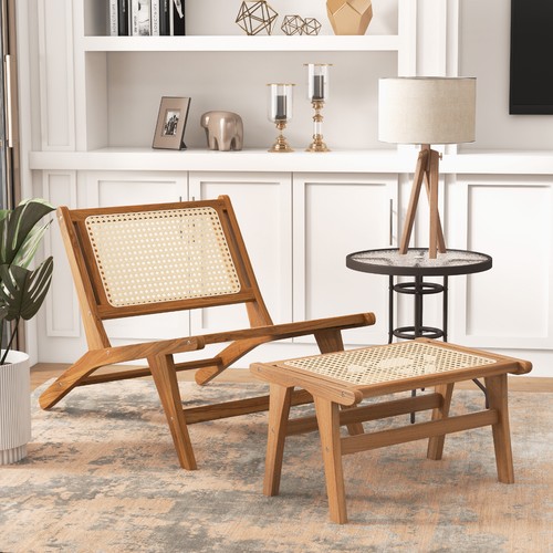 Solid wood footrest stool - solid,