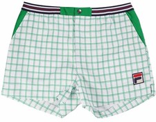 Celtic Colours Fila Vintage Borg (Brookes) Retro Tennis Shorts - White/Green -