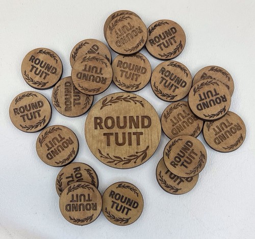 Round tuit coin - round,