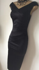 Coast Womens Black Dress UK 12 EU 40 US 8 Evening Cocktail Party Satin