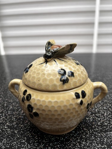 Honey jam pot with lid - honey,
