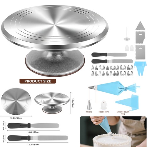 Cake turntable aluminum - 12'',
