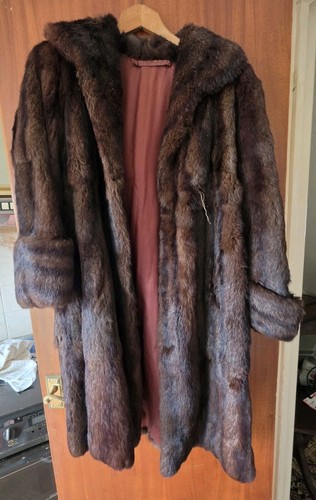 Women vintage brown mink - brown,