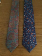 DUCHAMP SLIM  SILK TIES x2 RRP