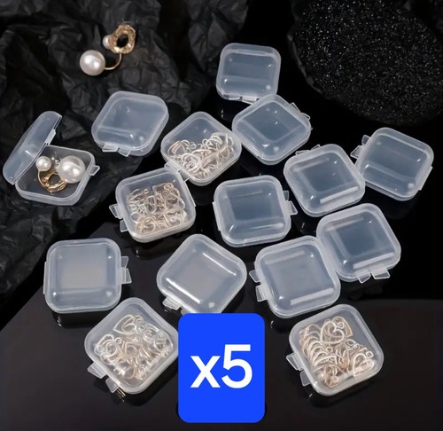 Mini clear plastic storage - clear,