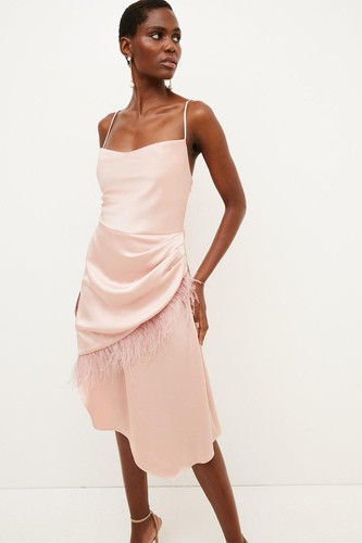 Karen millen womens satin midi - karen,