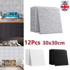12Pack Acoustic Foam Wall Panels Insulation Self-Adhesive Soundproof Wall Tiles