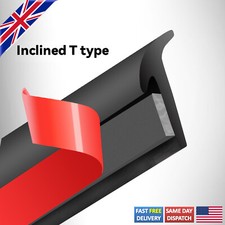 2M Car Rubber Seal Strip T-Shape Self-Adhesive Headlight Bumper Gap Weatherstrip