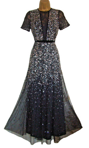 Monsoon size black sequin - size,