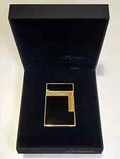 S.T. Dupont Black Gold China Lacquer Line Lighter Cigar Gas Lighter New In Box
