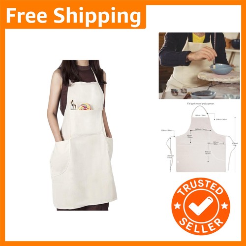 Stylish pocket art smock - 4-pocket,