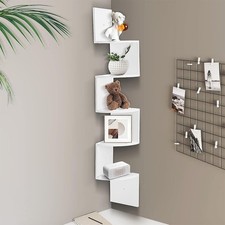 5-Tier Floating Corner Shelves