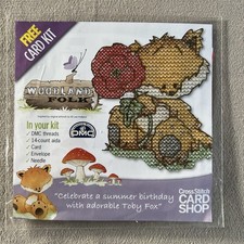 Cross Stitch Card Shop - Woodland Folk -Toby Fox Cross Stitch Card Kit - Unused