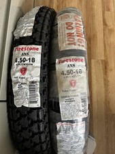 Harley WL WLA WLC WLD pair of Firestone ANS Military tyres 4.50 - 18 (two tyres)