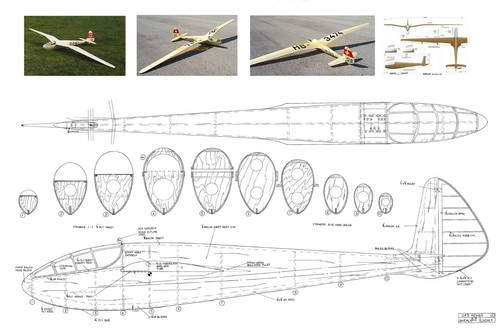 Dfs reiher scale glider plan - glider,
