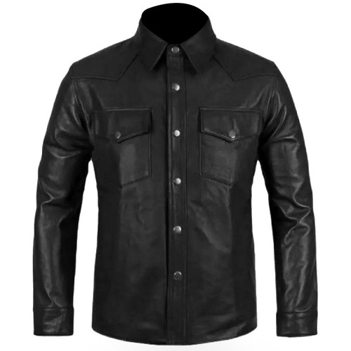 Men real leather - leather, police