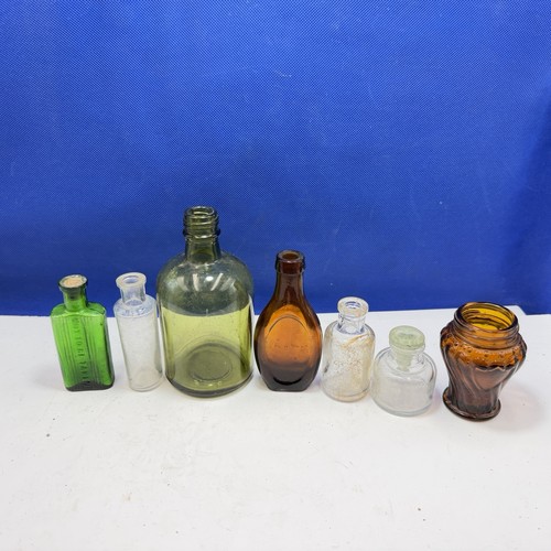 Vintage glass bottles - lot, of