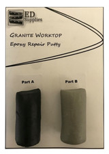 38G Black Granite Worktop Epoxy Repair Putty - Repairs Chips, Cracks & Defects.