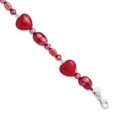 Sterling Silver Red Jade