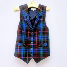 ladies Vintage Tartan Waistcoat Vest Size S  Plaid Check Vest  Hogmanay Festive 