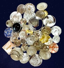 Antique Glass Buttons Lot Art