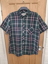 BRUTUS Shirt Mens Size XL Short Sleeve Green Check Excellent Condition 