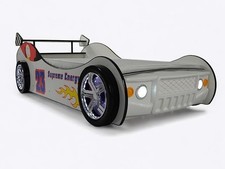 Racing Car Bed for Kids White