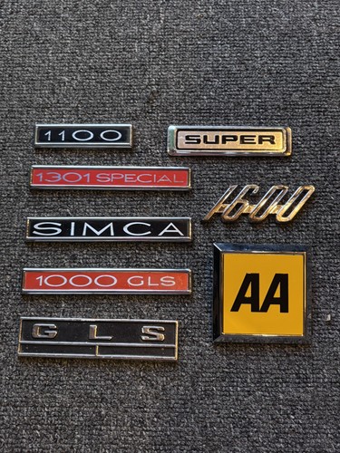 Vintage metal car - vintage, badges