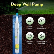 0.5HP Deep Well Pump Stainless