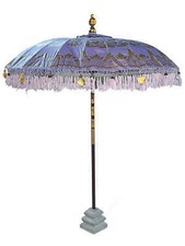  Bali Sun Parasol Purple Gold Balinese Garden Umbrella Handmade Outdoor Wedding