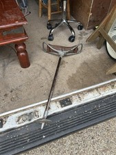 Vintage Shooting Stick Brown Leather Seat Made in England