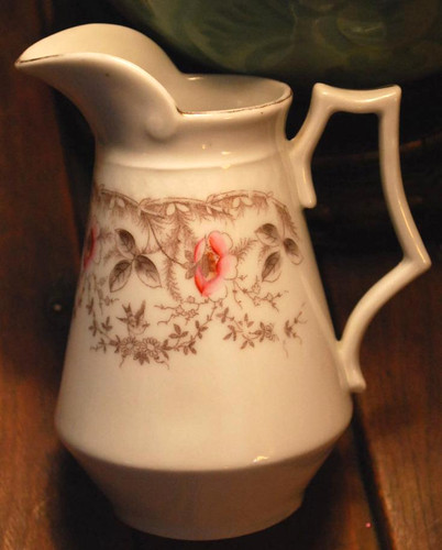 Antique hand painted bone - antique,