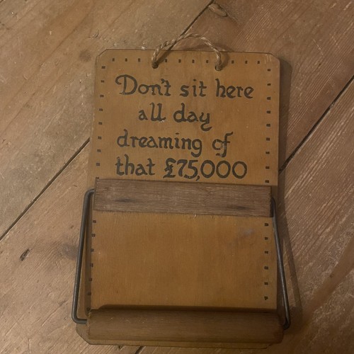 Vintage wooden toilet roll - vintage,