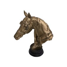 13" Horse Statue , Stallion resin? , Gold Color,room decor