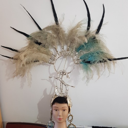 Feather headdress showgirl - headdress,